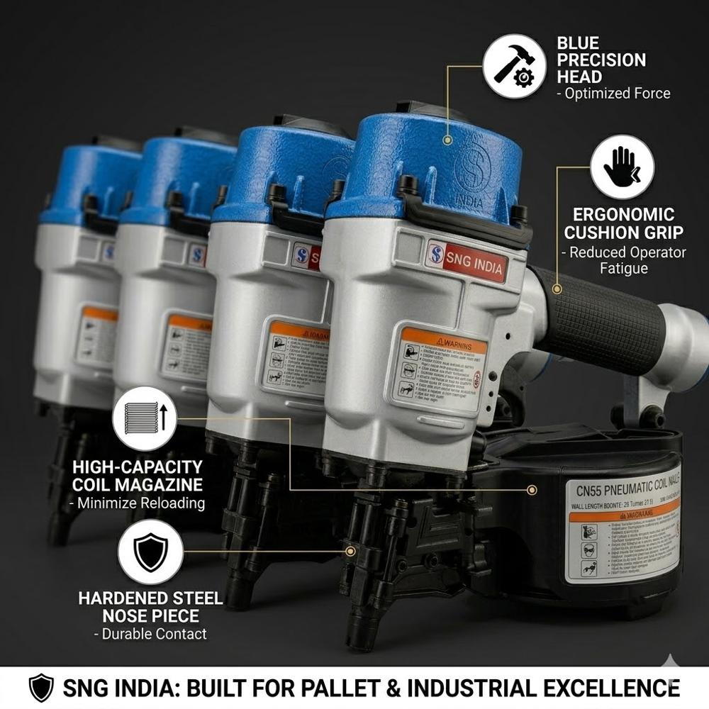 BCN55 (Coil Nailer Gun, Pneumatic Nail Gun, for Roofing and Framing)