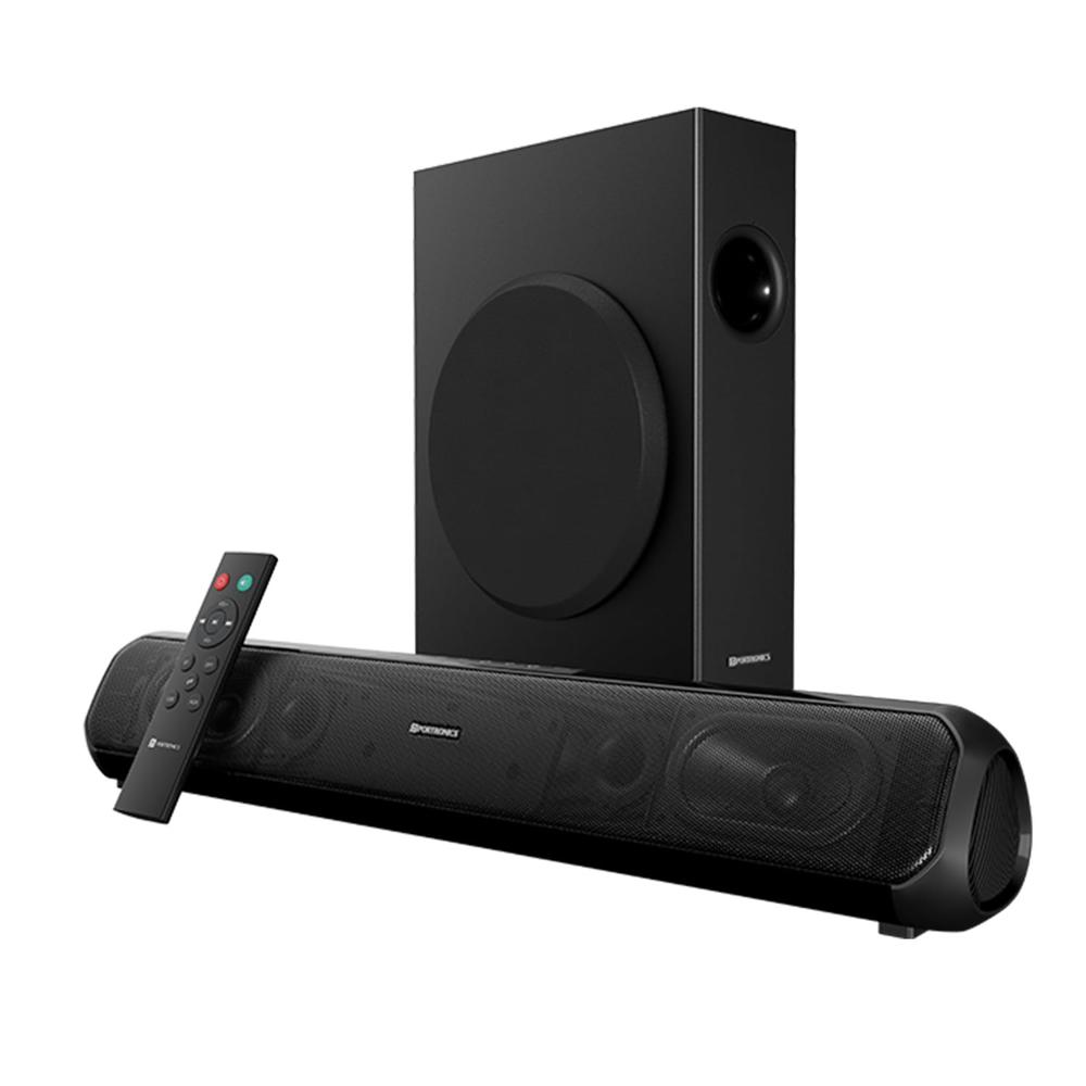 Portronics Pure Sound Pro X 80W Bluetooth Soundbar with Wired Subwoofer for Deep Bass, 2.1 Channel Home Theatre