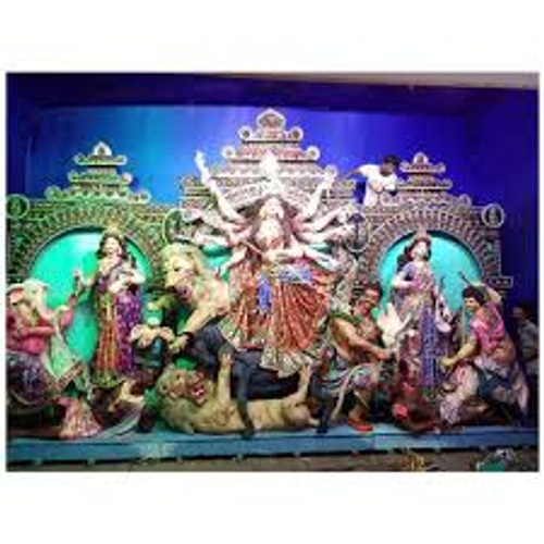 Lord Durga Statue - Color: Multicolor