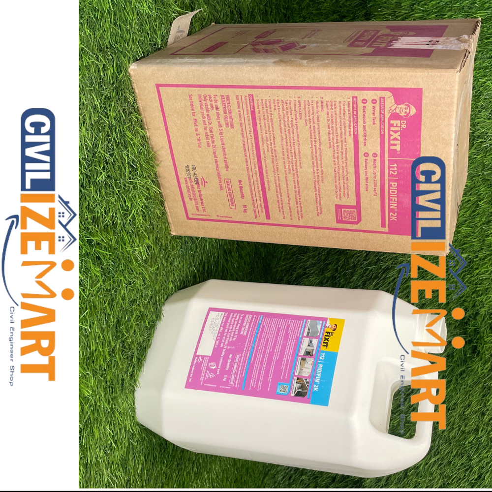 Dr Fixit Pidifin 2K Waterproofing Coating (15Kg) - Application: Bathrooms & Kitchens