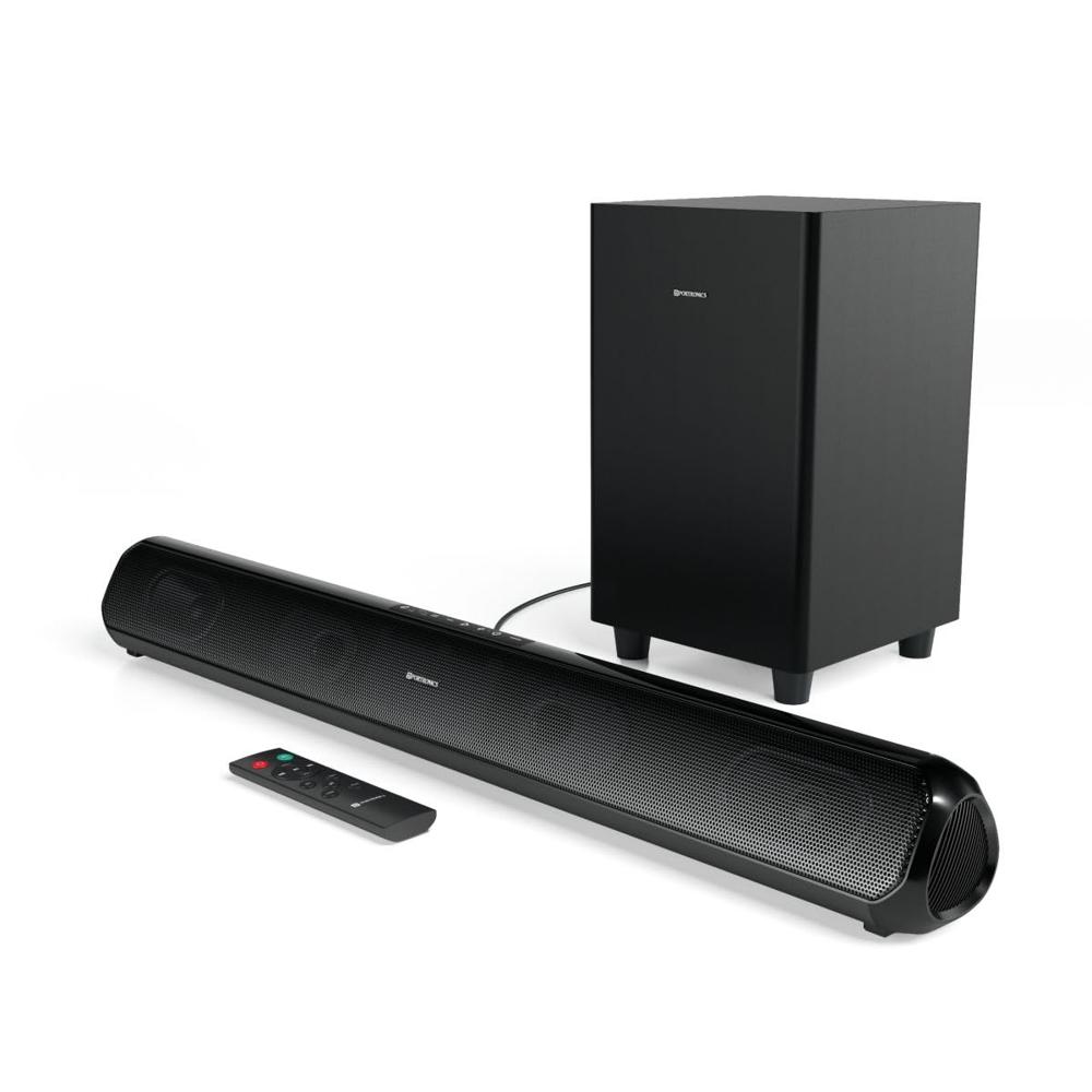 Portronics Pure Sound Pro X1 100W Bluetooth Soundbar with Wired Subwoofer for Deep Bass, 2.1 Channel Home Theatre,