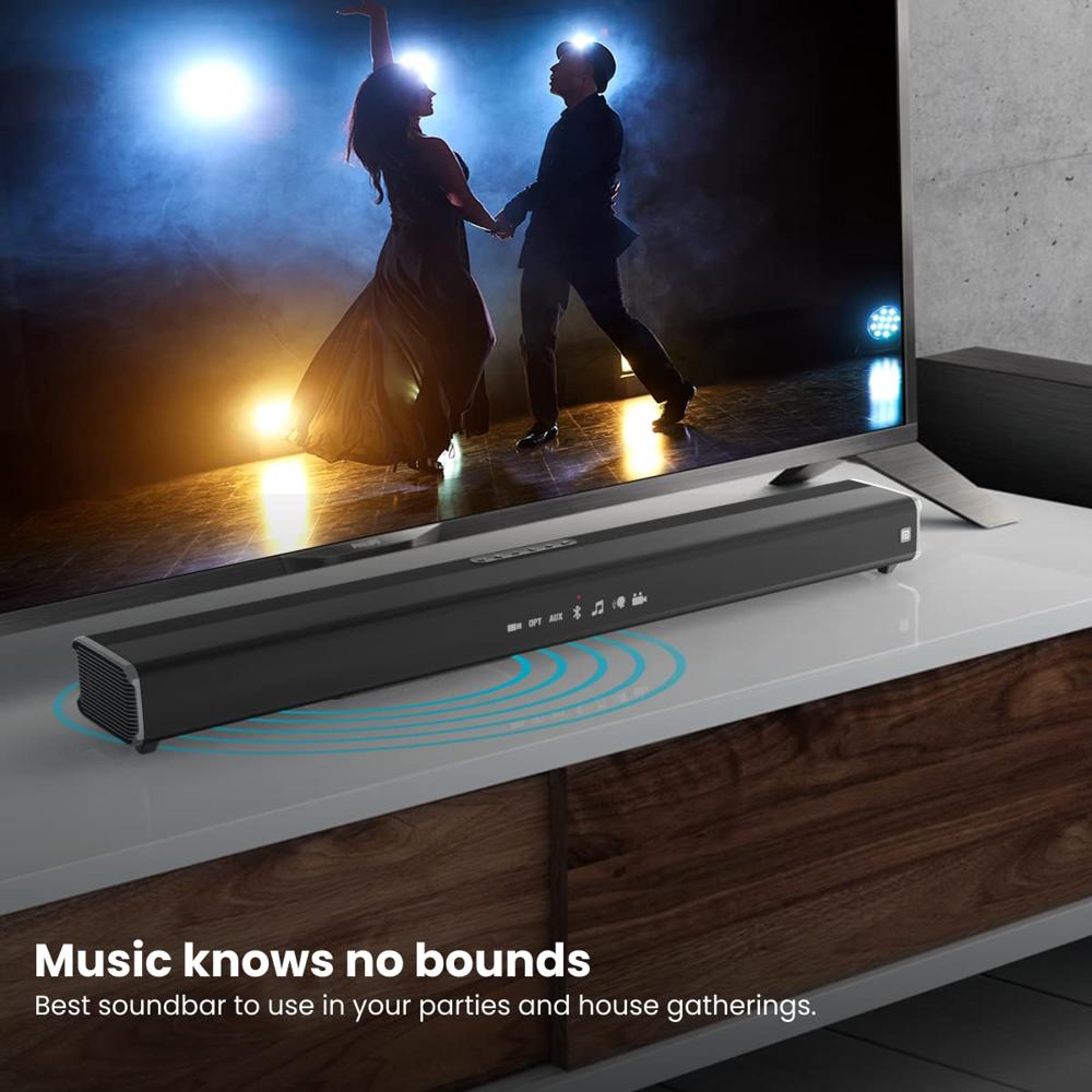 Portronics Sound Slick IV 120W Bluetooth Wireless Soundbar with Inbuilt Woofer, LED Display,