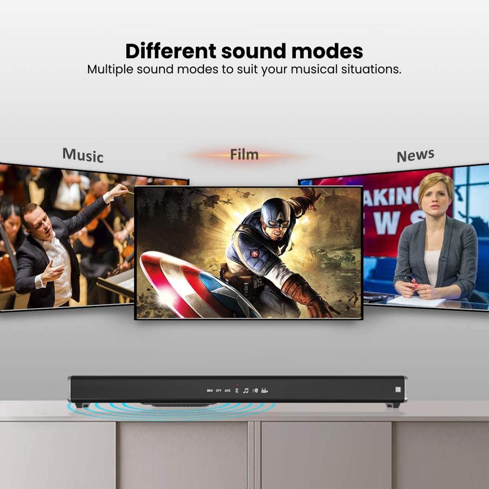 Portronics Sound Slick IV 120W Bluetooth Wireless Soundbar with Inbuilt Woofer, LED Display,