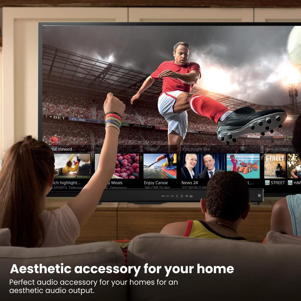 Portronics Sound Slick IV 120W Bluetooth Wireless Soundbar with Inbuilt Woofer, LED Display,