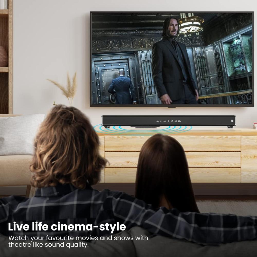 Portronics Sound Slick IV 120W Bluetooth Wireless Soundbar with Inbuilt Woofer, LED Display,