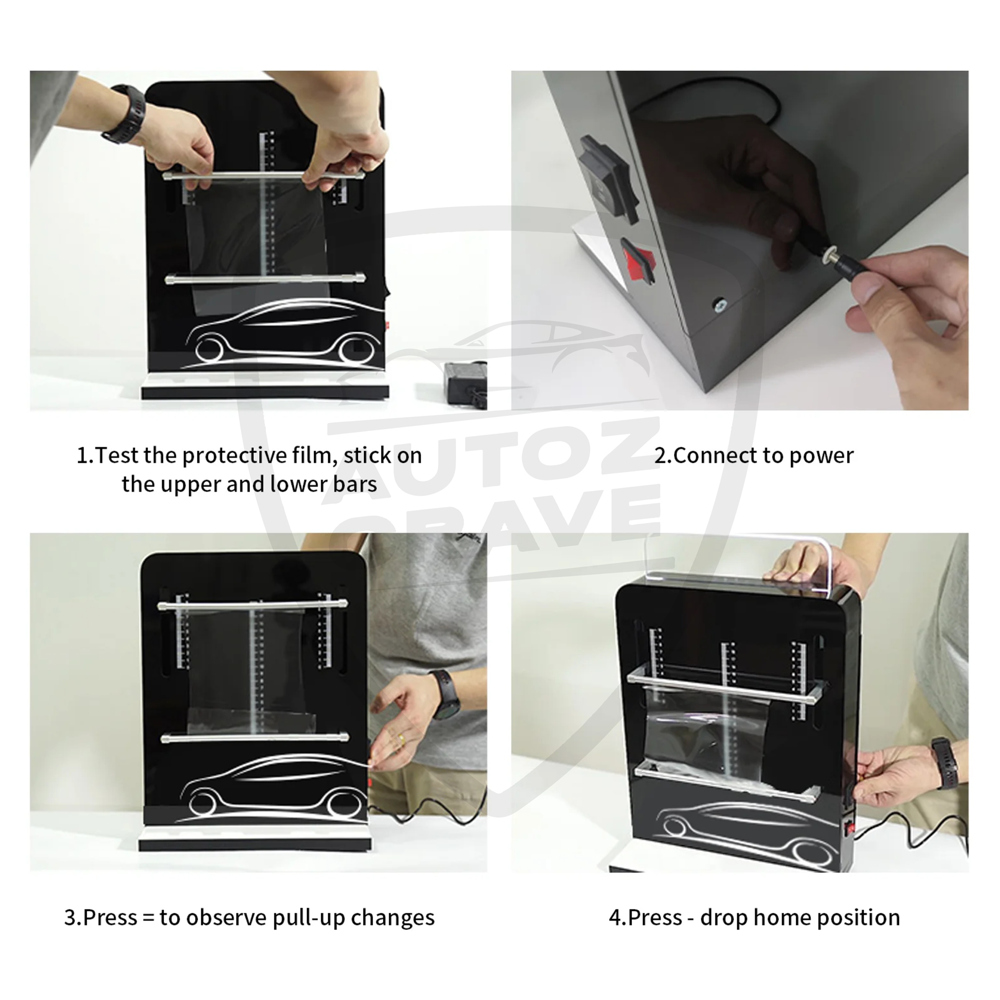 AUTOZCRAVE Film Tensile Tester Display Showcase - PPF Strength & Elasticity Demonstration Machine