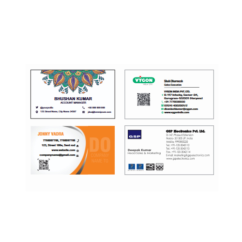 Business Card - 100% Cardboard 3.5x2 Inches, Matte/Glossy Finish, Digital Offset Print, Tear Resistant