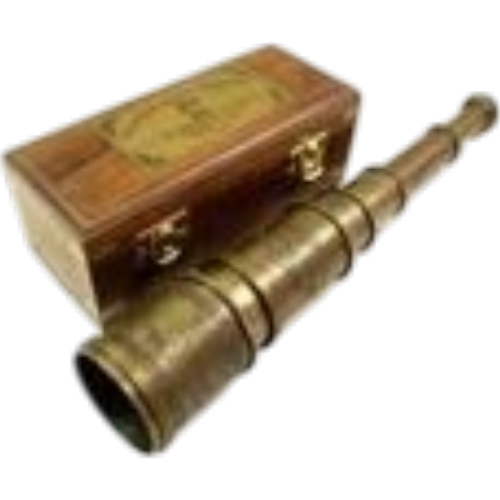 Vintage Brass Telescope Antique 20 Inch Hand Extending Naval Victorian Pirate Telescope