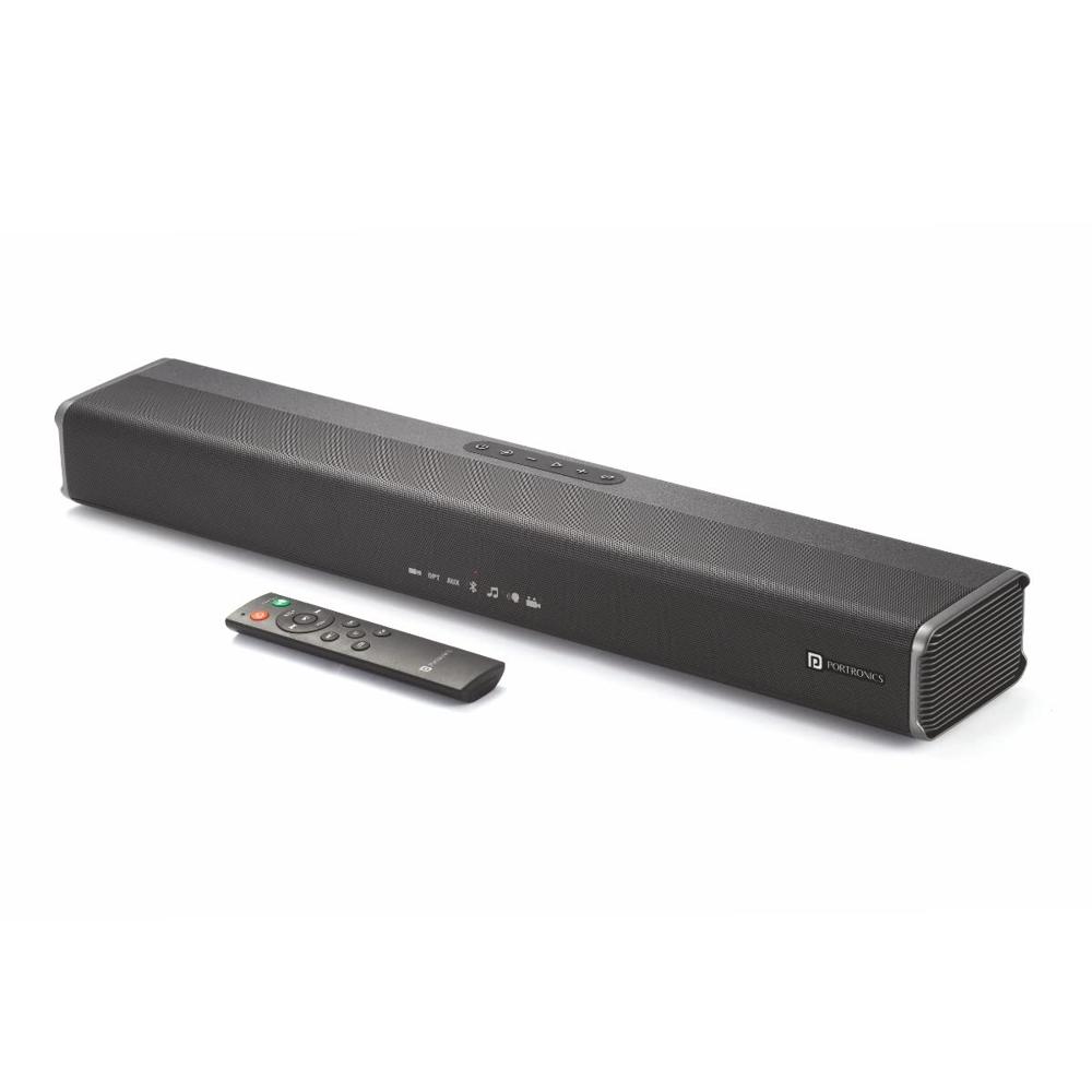 Portronics Sound Slick 5 80W Bluetooth Wireless Soundbar with LED Display, 3.5mm Aux-in, Supports USB, Optical Input Port