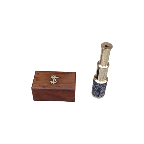 Brass Telescope with Leather Case, Captains 6