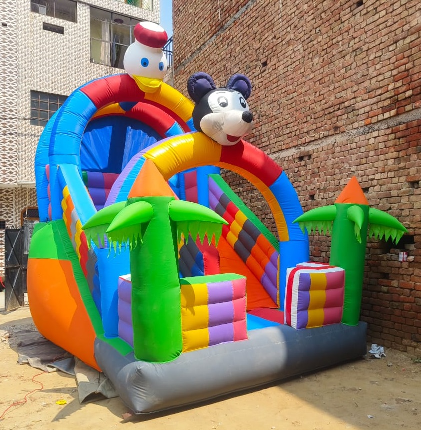 Inflatable Bouncy Castle - Kids Playhouse Two Face Bouncy Slides