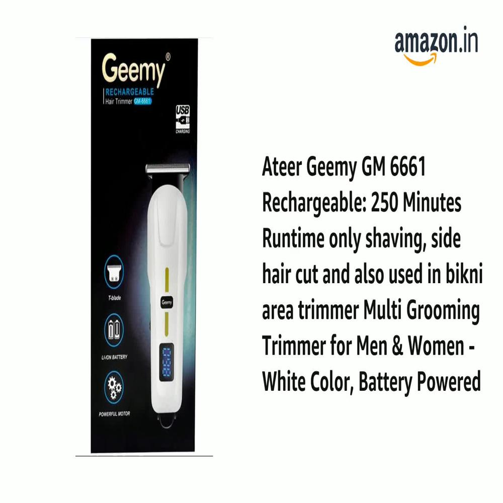 Geemy Gm-6661 Hair Trimmer - Color: White