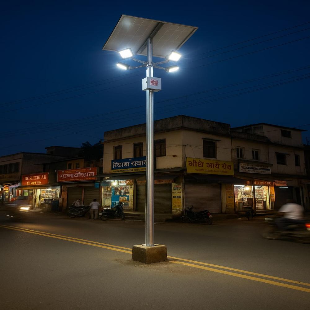 High Mast Solar Light With 20 Mtr Pole