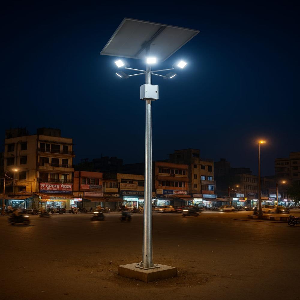 High Mast Solar Light With 20 Mtr Pole