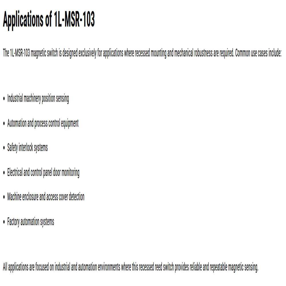 Recessed Mount Magnetic Contact