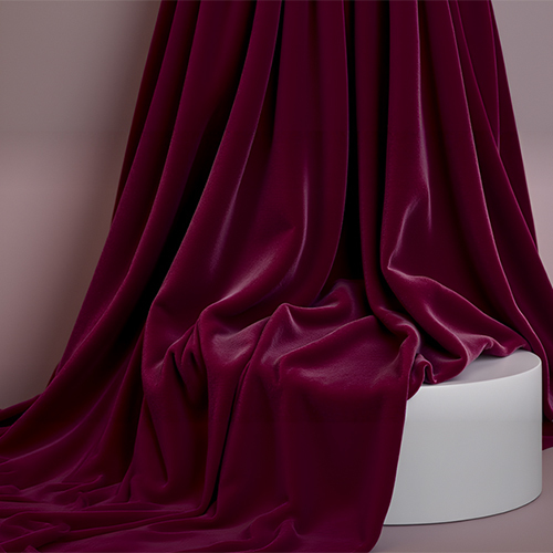 Wine Red Valvet Fabric