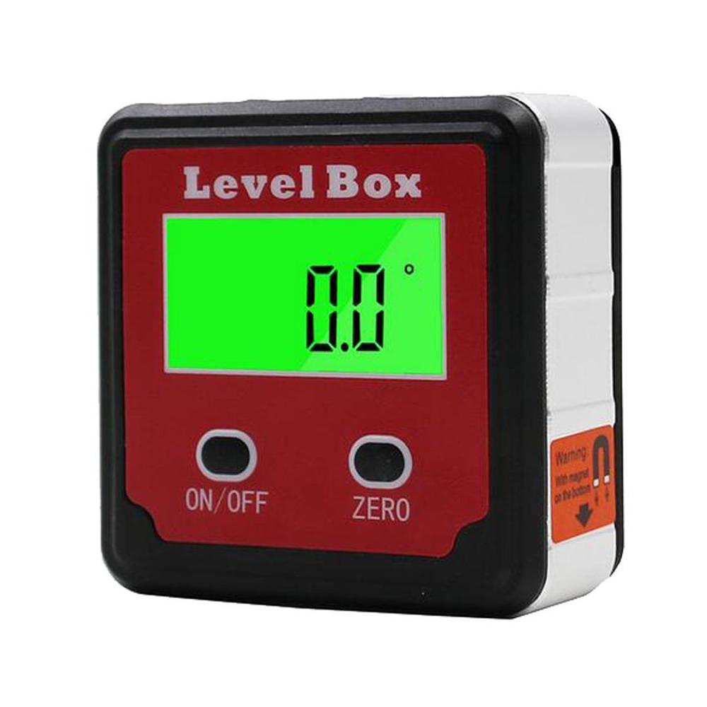 True Sense 4X90 Degree Digital Level Box Inclinometer Angle Gauge Protractor Red, DC-125