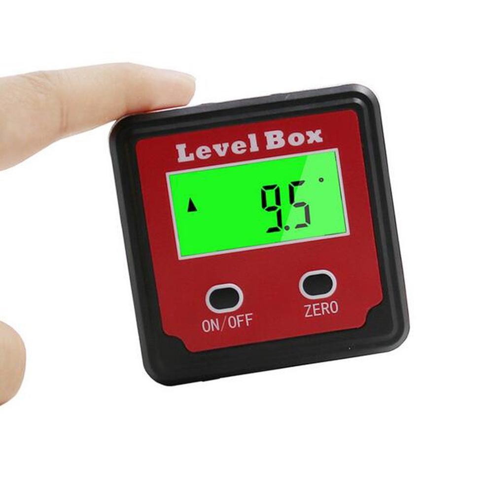 True Sense 4X90 Degree Digital Level Box Inclinometer Angle Gauge Protractor Red, DC-125
