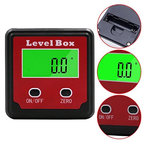 True Sense 4X90 Degree Digital Level Box Inclinometer Angle Gauge Protractor Red, DC-125