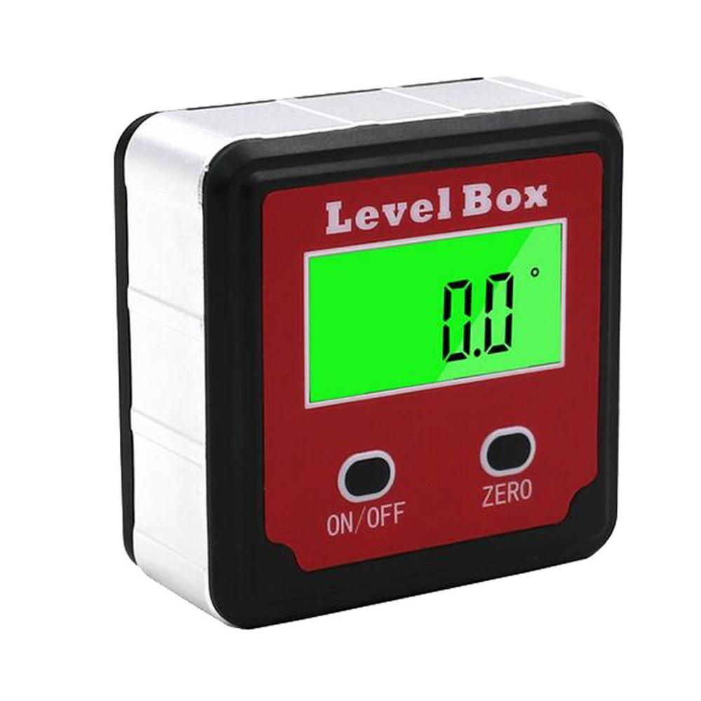 True Sense 4X90 Degree Digital Level Box Inclinometer Angle Gauge Protractor Red, DC-125