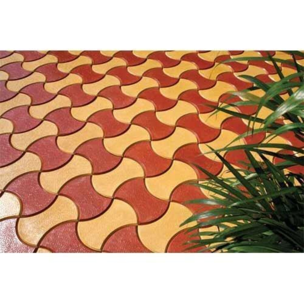 Road Concrete Paver Block - Color: Orange & Yellow
