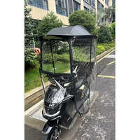 Motorcycle Rain Canopy With Side Cover - Color: Multicolor (typically Features A Mix Of Bright Or Reflective Colors)