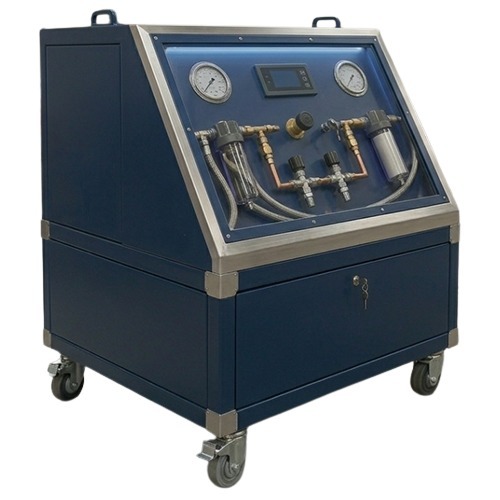 Air Line With Petrol Engine Compressor And Storage Tank