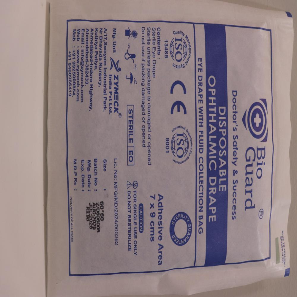 Ophthalmic Eye Drape 80*80cm - Color: Blue
