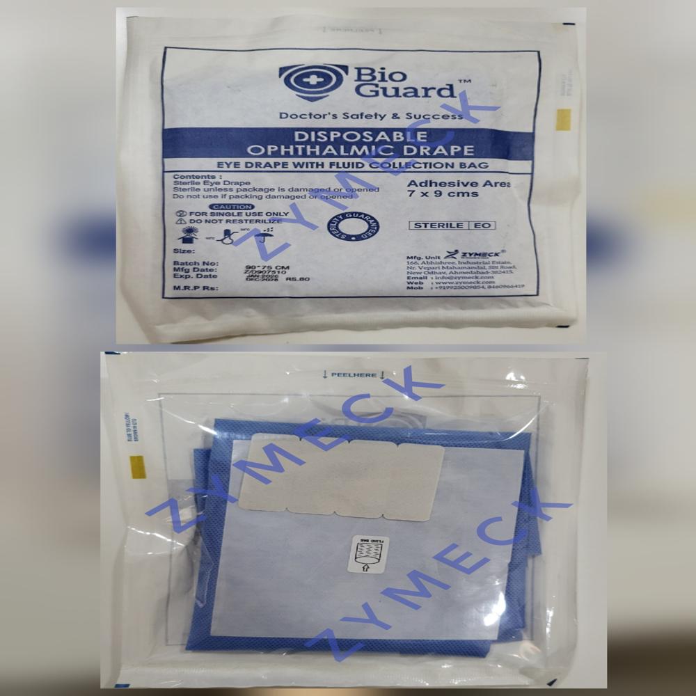 Ophthalmic Eye Drape 80*80cm - Color: Blue