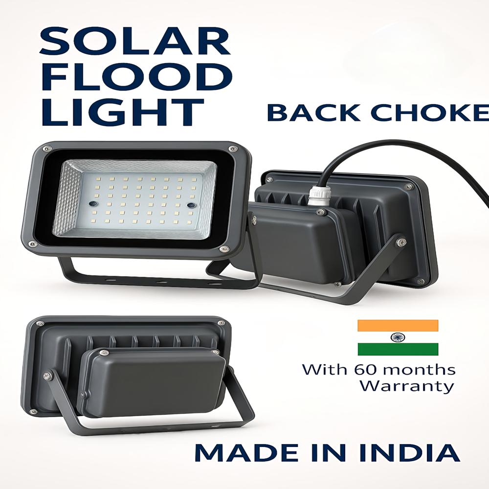 Solar Led Flood Light - Solar Powered, 13-14 Hour Backup | Energy Saving, 5 Year Warranty