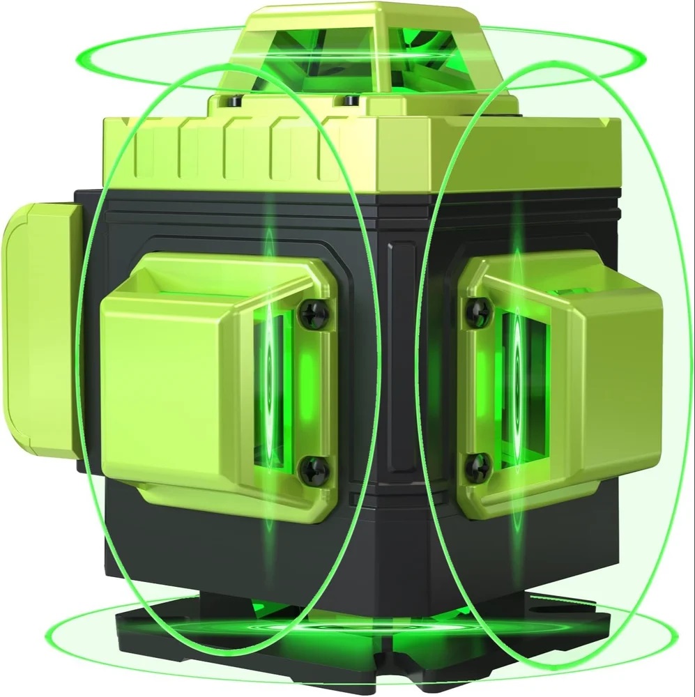True Sense 16 Line 4D Laser Level Green Line SelfLeveling 360 Horizontal & Vertical Powerful, LL-05
