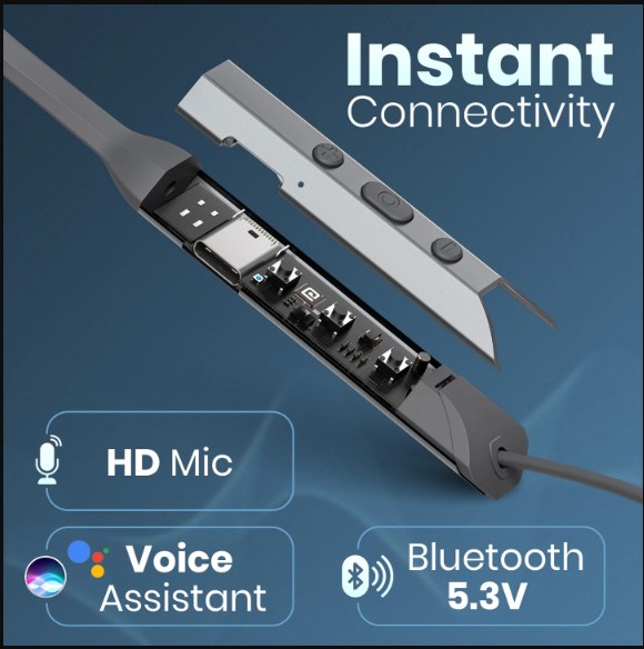 Portronics Harmonics Z12 Upto 35 Hours Playtime | Game/Music Mode | HD Call Clarity | Type C Fast Charging