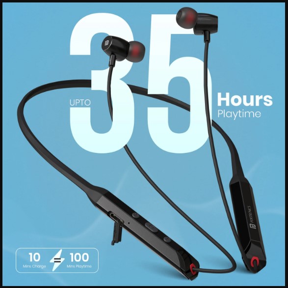 Portronics Harmonics Z12 Upto 35 Hours Playtime | Game/Music Mode | HD Call Clarity | Type C Fast Charging