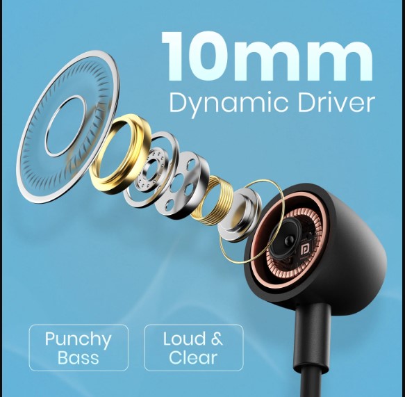 Portronics Harmonics Z12 Upto 35 Hours Playtime | Game/Music Mode | HD Call Clarity | Type C Fast Charging