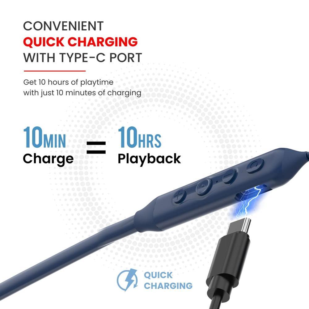 Portronics Harmonics Z5 Wireless Bluetooth Stereo Headset with 33Hrs Playtime, Double EQ Mode