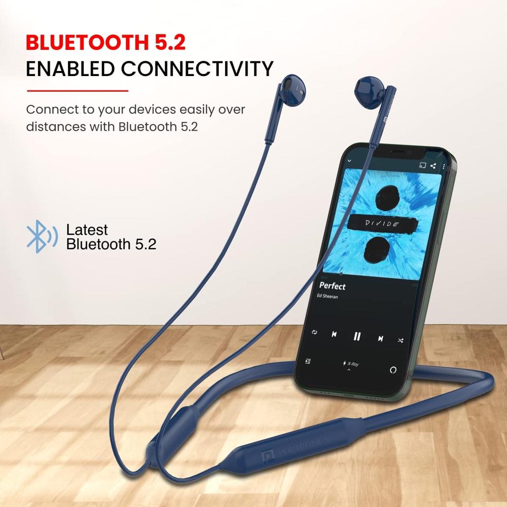 Portronics Harmonics Z5 Wireless Bluetooth Stereo Headset with 33Hrs Playtime, Double EQ Mode