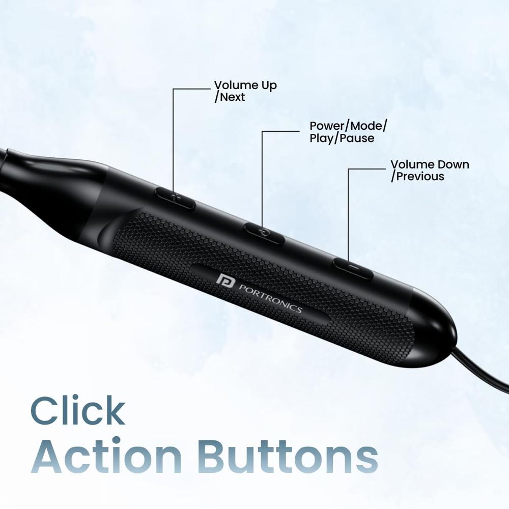 Portronics Harmonics Z7 Bluetooth Wireless in Ear Earphones with Upto 40 Hours
