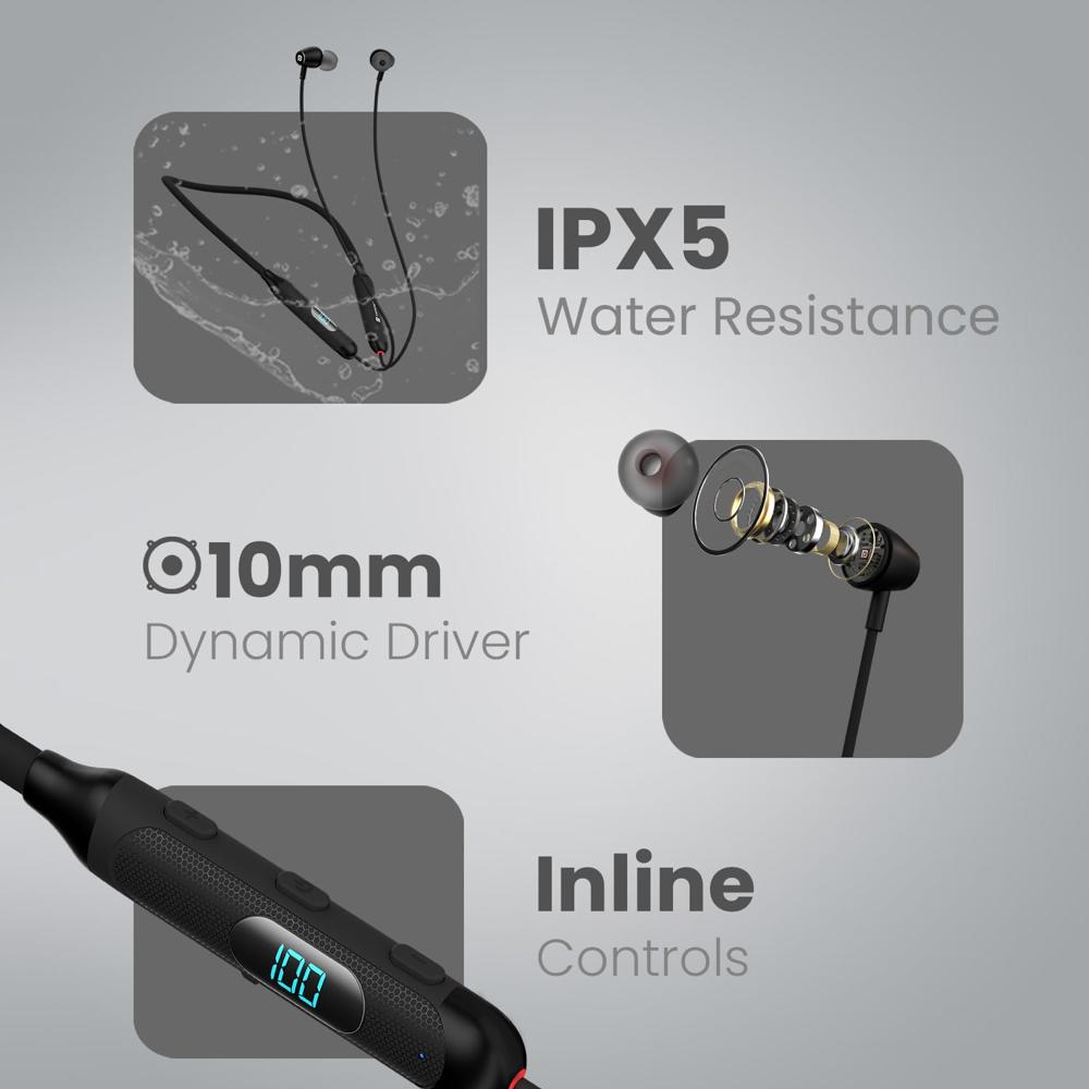 Portronics Harmonics Z8 Bluetooth Wireless in Ear Earphones with 40H Playback