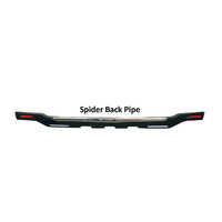 Spider Back Pipe Safety Guard - Mild Steel 46x22x12cm, Black Powder Coated | Rust Proof, Shock Absorption, Bolt-on Installation