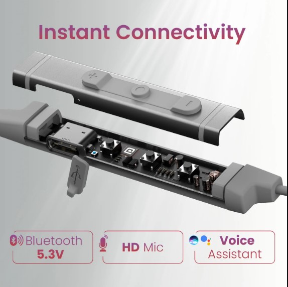 Portronics Harmonics Z9 Metallic Finish | Game/Music Model | Type C Fast Charging | Dual Pairing