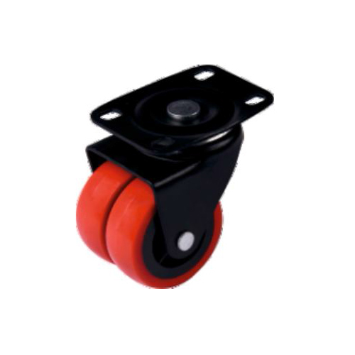 U18 PVC PU Puff Double Castor Wheel