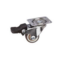 U223PB TPR Puff Single Castor Wheel With Break