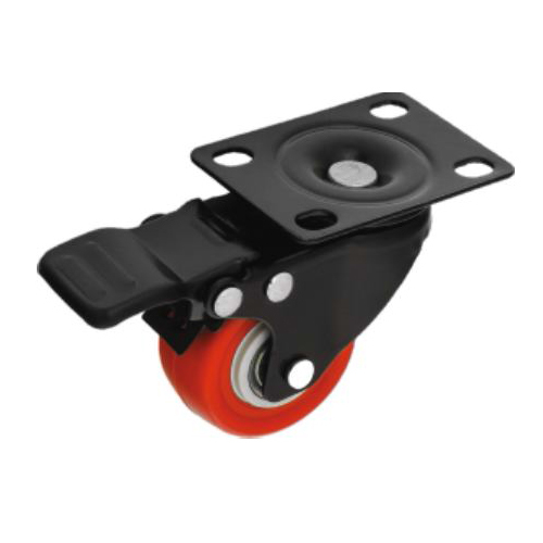 U73 Pco PU Puff Single Castor Wheel