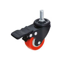 U75 Pco PU Puff Single Castor Wheel