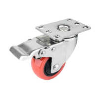 U322 SS304 PU Heavy Duty Single Castor Wheel