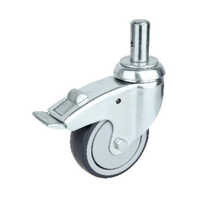 U349 100mm TPR Heavy Duty Castor Wheel With Break