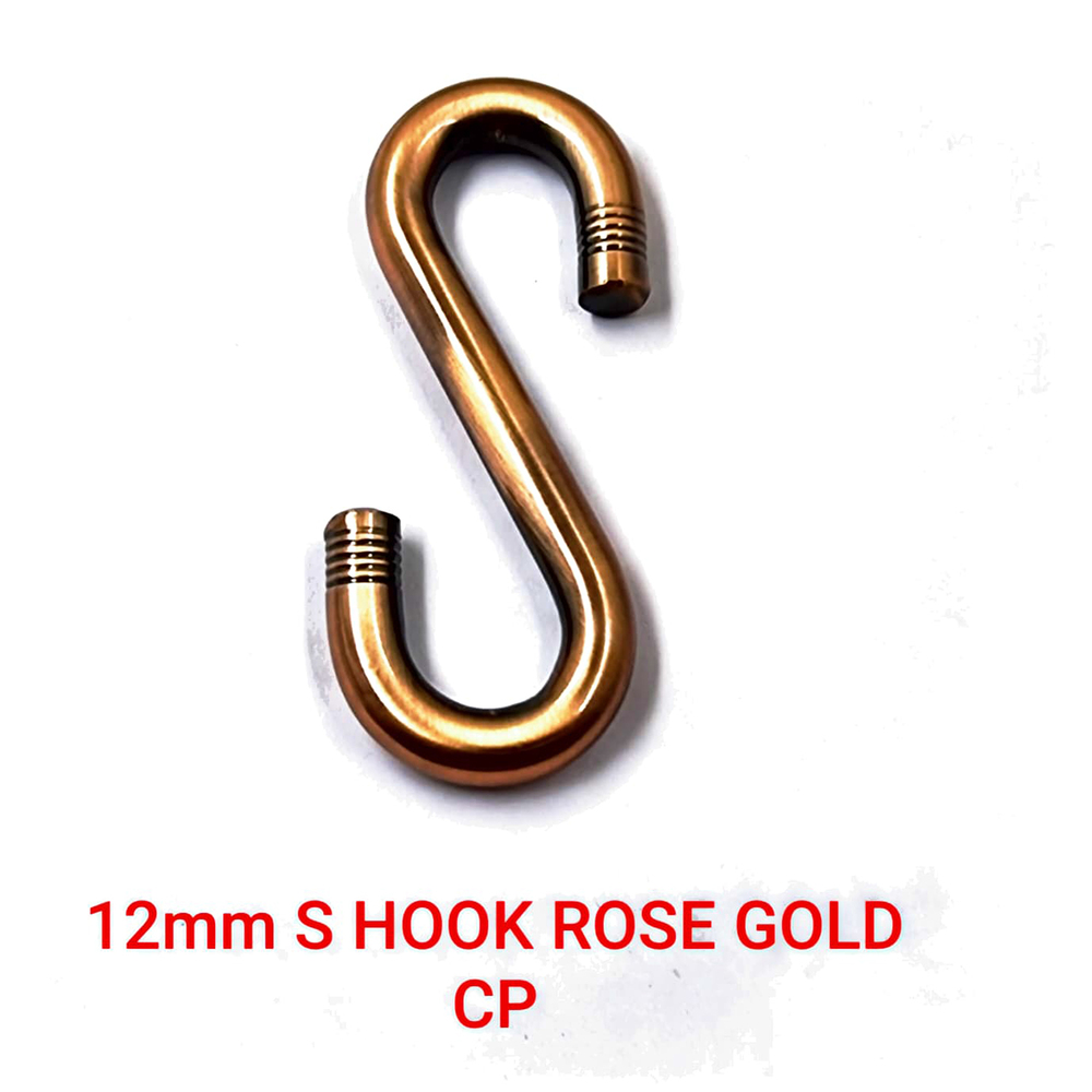 12mm Rose Gold S Hook
