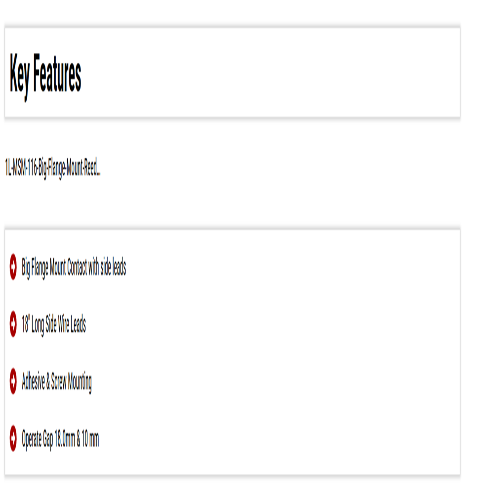 Big Flange Mount Contact Magnetic Reed Switch NO