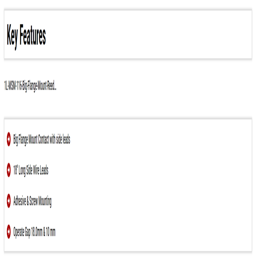 Big Flange Mount Contact Magnetic Reed Switch NC 