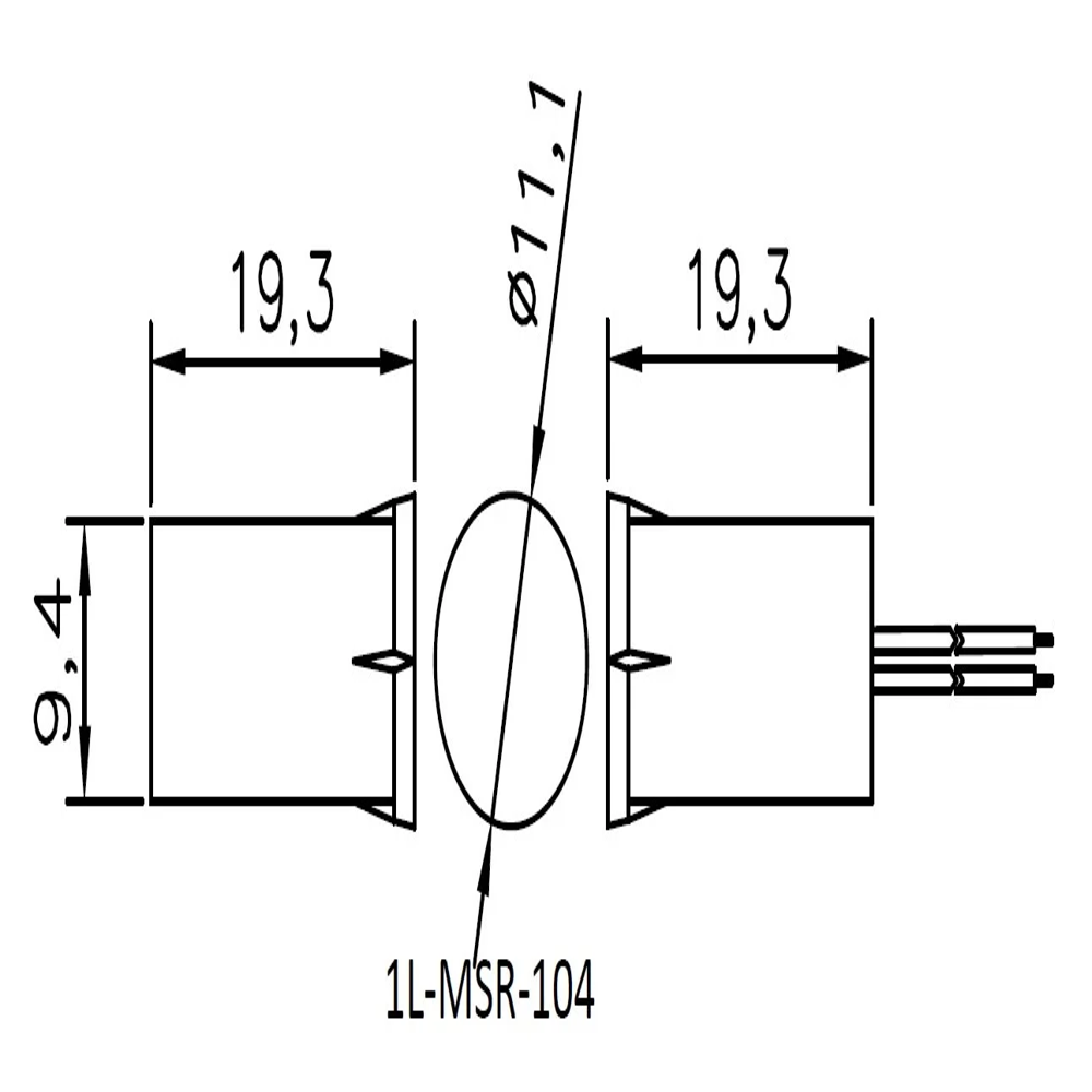  Long Wire Leads Recessed Mount Magnetic Switch 